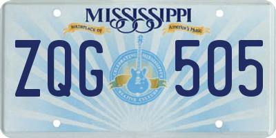 MS license plate ZQG505