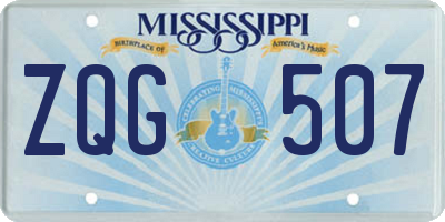 MS license plate ZQG507