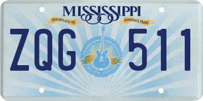 MS license plate ZQG511