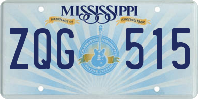 MS license plate ZQG515