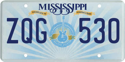 MS license plate ZQG530