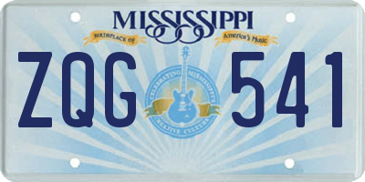 MS license plate ZQG541