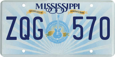 MS license plate ZQG570