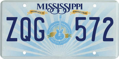 MS license plate ZQG572