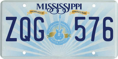 MS license plate ZQG576