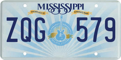 MS license plate ZQG579
