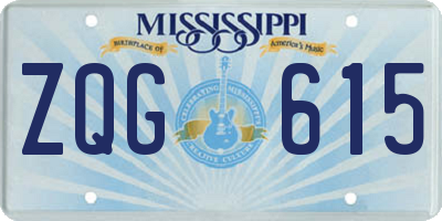 MS license plate ZQG615