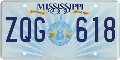 MS license plate ZQG618
