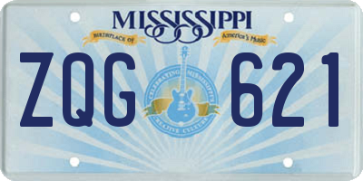 MS license plate ZQG621