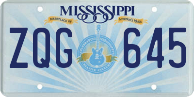 MS license plate ZQG645