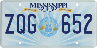 MS license plate ZQG652