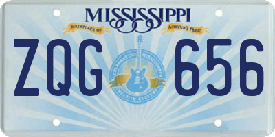 MS license plate ZQG656