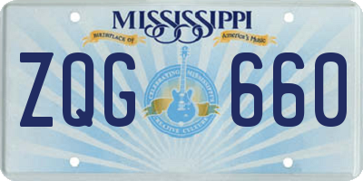 MS license plate ZQG660