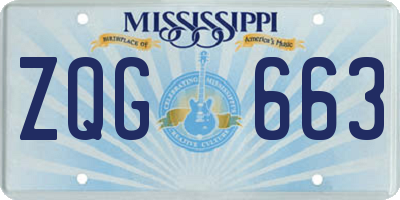 MS license plate ZQG663