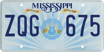 MS license plate ZQG675