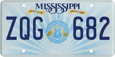 MS license plate ZQG682