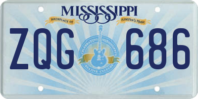 MS license plate ZQG686