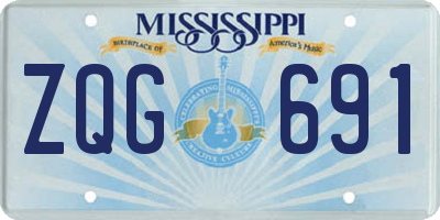 MS license plate ZQG691