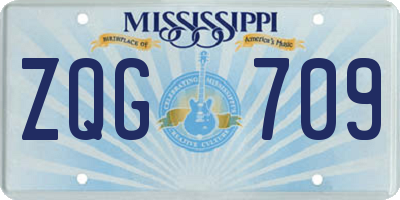 MS license plate ZQG709