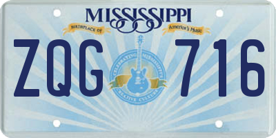 MS license plate ZQG716