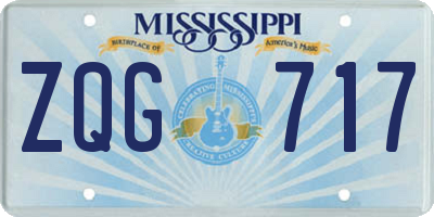 MS license plate ZQG717