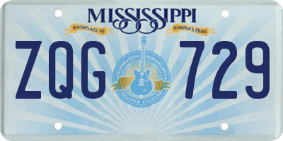 MS license plate ZQG729