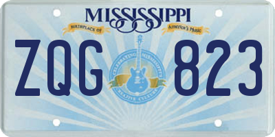 MS license plate ZQG823