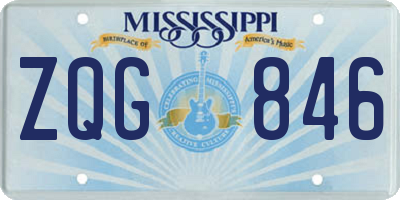 MS license plate ZQG846