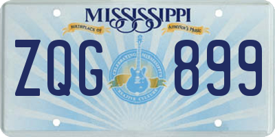 MS license plate ZQG899