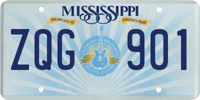 MS license plate ZQG901