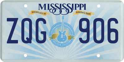 MS license plate ZQG906
