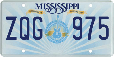 MS license plate ZQG975