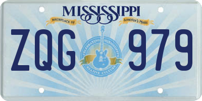 MS license plate ZQG979