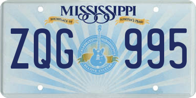 MS license plate ZQG995