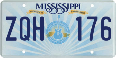 MS license plate ZQH176