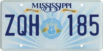 MS license plate ZQH185