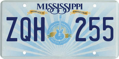 MS license plate ZQH255