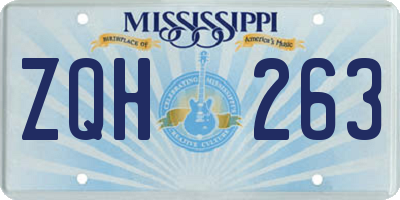 MS license plate ZQH263