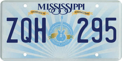 MS license plate ZQH295