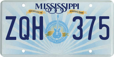 MS license plate ZQH375