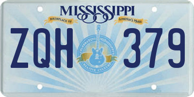 MS license plate ZQH379