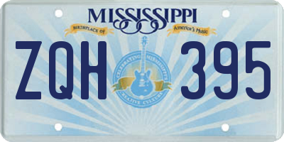 MS license plate ZQH395
