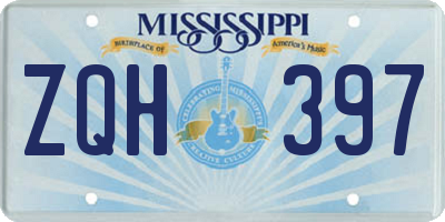 MS license plate ZQH397