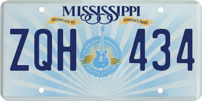 MS license plate ZQH434