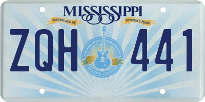 MS license plate ZQH441
