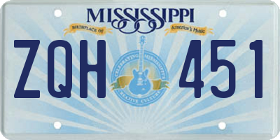 MS license plate ZQH451