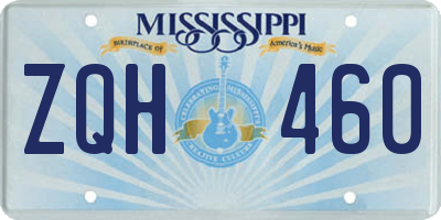 MS license plate ZQH460