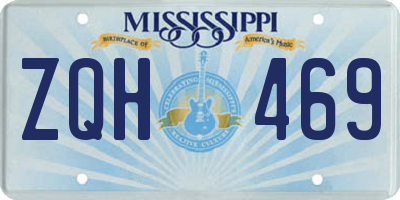 MS license plate ZQH469