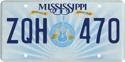 MS license plate ZQH470