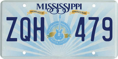MS license plate ZQH479